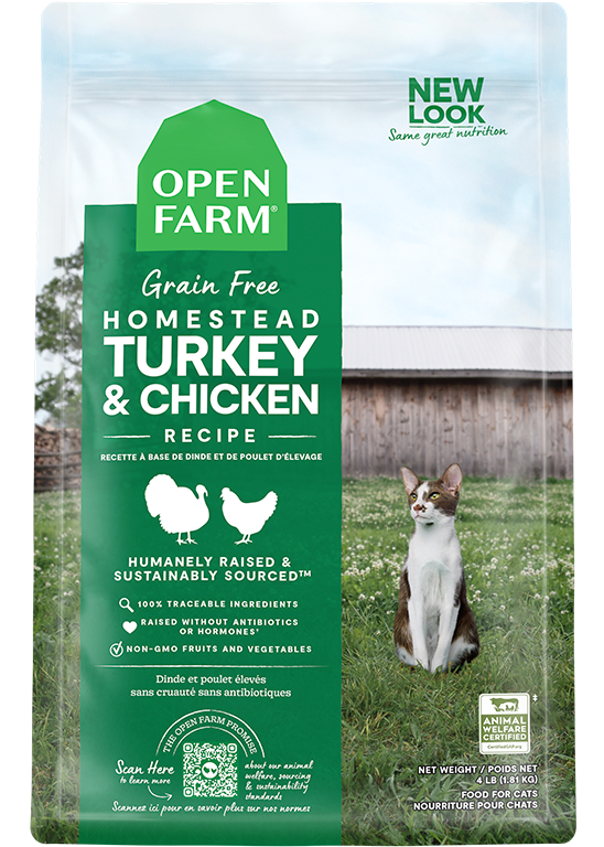 Open Farm Homestead Turkey and Chicken Grain-Free Cat Kibble