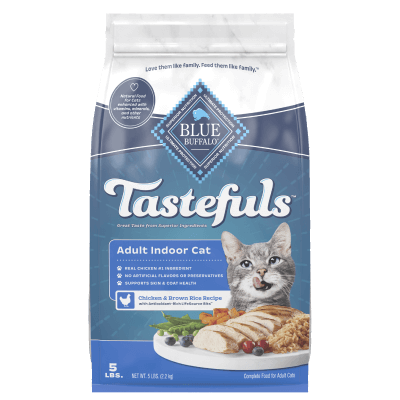 Blue Buffalo Tastefuls Chicken & Brown Rice Recipe for Indoor Adult Cats
