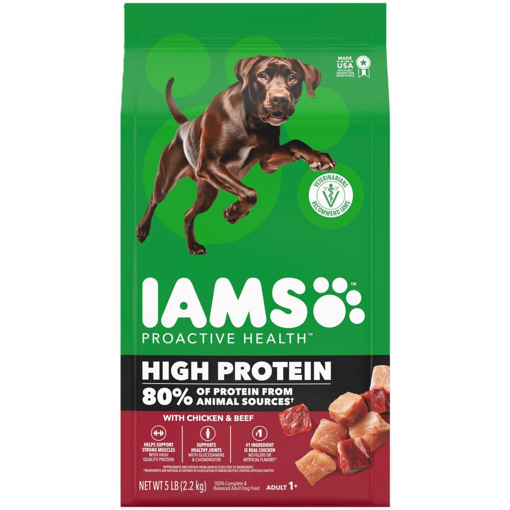 IAMS Proactive Health High Protein Dry Dog Food With Chicken & Beef