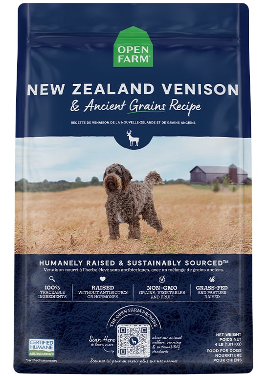 New Zealand Venison & Ancient Grains Dog Kibble