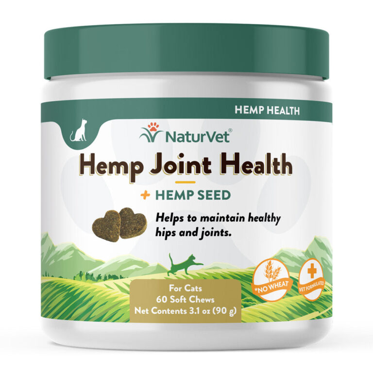 NaturVet Hemp Joint Health Cat Soft Chews product packaging from the official brand page