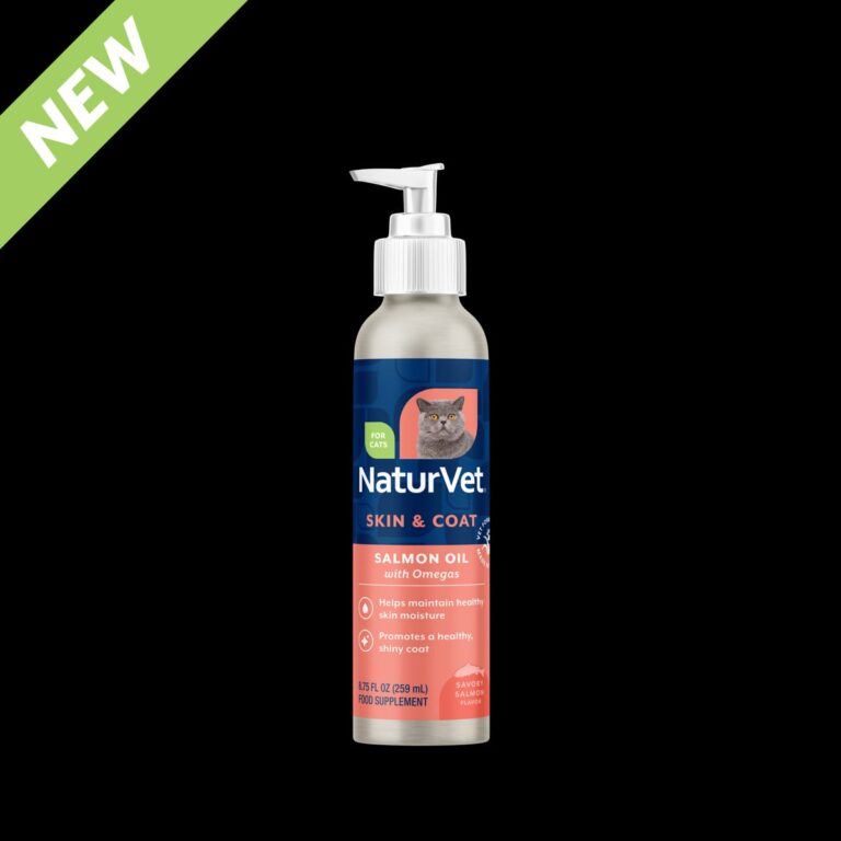 NaturVet Salmon Oil for Cats product packaging from the official brand page