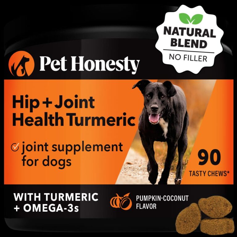Pet Honesty Turmeric Hip and Joint Chews product packaging from the official brand page
